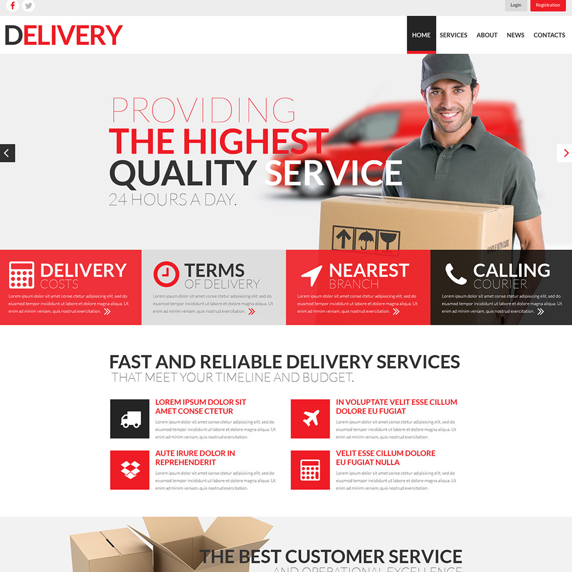 Free html templates for courier services